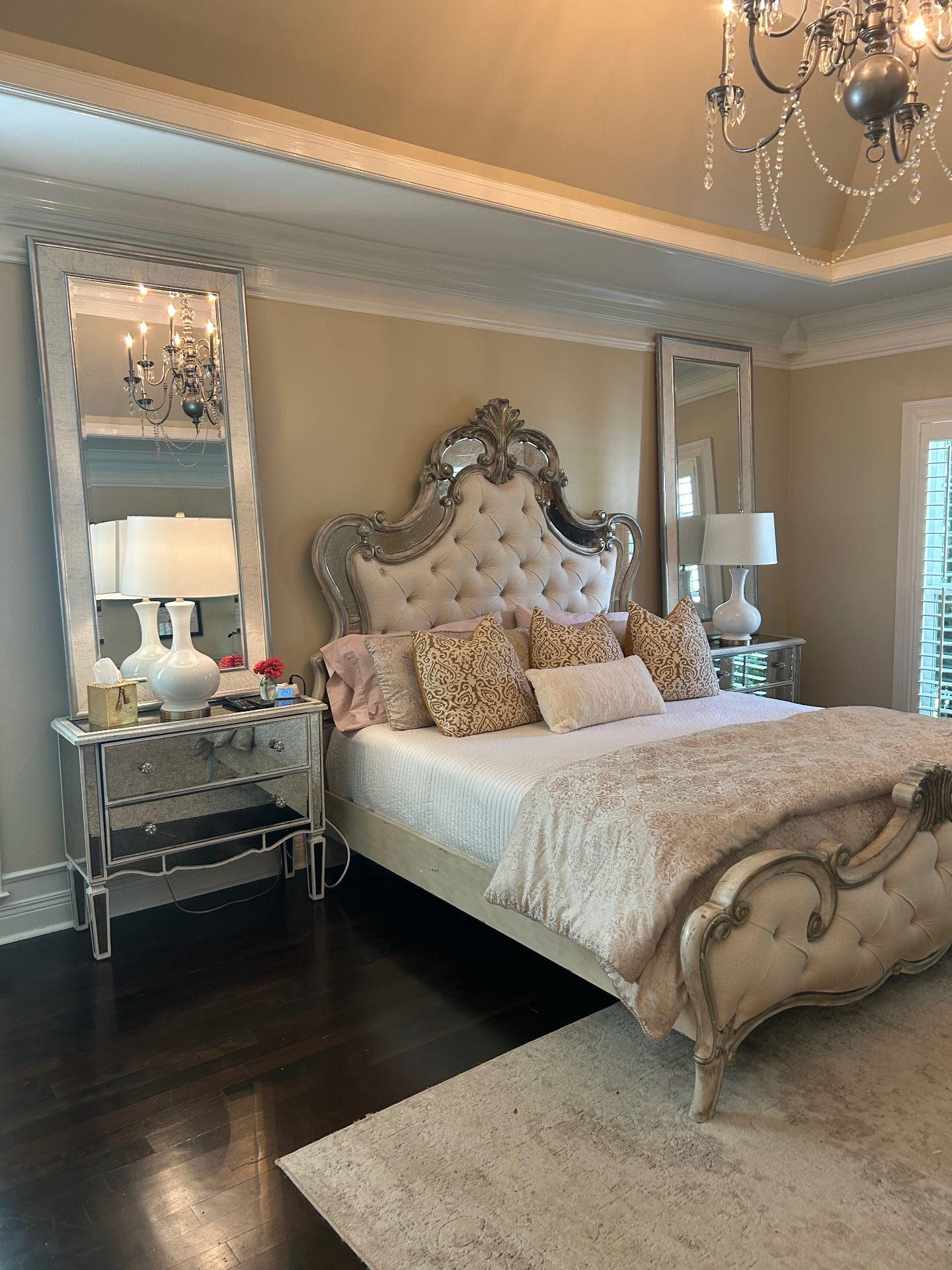Elegant tufted bedroom refresh